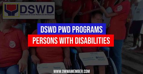 PROGRAM FOR PERSONS WITH DISABILITIES (PWDs).